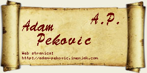 Adam Peković vizit kartica